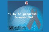 "3 by 5" progress December 2005 Progress on global access to HIV antiretroviral therapy | 12 April 2015 2 |2 | Antiretroviral therapy coverage in low-