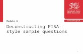 Deconstructing PISA-style sample questions Module 6 1.