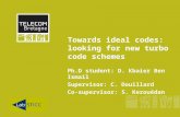 Towards ideal codes: looking for new turbo code schemes Ph.D student: D. Kbaier Ben Ismail Supervisor: C. Douillard Co-supervisor: S. Kerouédan.