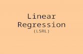 Linear Regression (LSRL). Bivariate data x – variable: is the independent or explanatory variable y- variable: is the dependent or response variable Use.