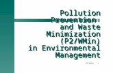P2/WMin1 Pollution Prevention and Waste Minimization (P2/WMin) in Environmental Management.