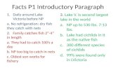 Facts P1 Introductory Paragraph 1.Daily around Lake Victoria before NP a. No refrigeration: dry fish they catch with nets 2. Family catches fish 2”-4”