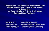 Comparison of Genetic Algorithm and WASAM model for Real Time Water Allocation: A Case Study of Song Phi Nong Irrigation Project Bhaktikul, K. Mahidol.