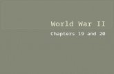 Chapters 19 and 20.  I can… Explain the Causes of World War II.