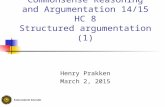 Commonsense Reasoning and Argumentation 14/15 HC 8 Structured argumentation (1) Henry Prakken March 2, 2015.