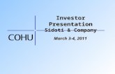 March 3-4, 2011 Investor Presentation Sidoti & Company.