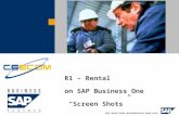 R1 – Rental on SAP Business One “Screen Shots”.  SAP AG 2004, Title of Presentation, Speaker Name / 2 R1 - Rental Rental Main Menu.