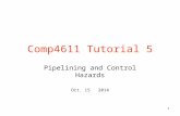 Comp4611 Tutorial 5 Pipelining and Control Hazards Oct. 15 2014 1.