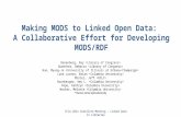 Making MODS to Linked Open Data: A Collaborative Effort for Developing MODS/RDF Denenberg, Ray Guenther, Rebecca Han, Myung-Ja Luna Lucero, Brian Mixter,