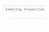 Sampling Inspection. Inspection ’ s role and type Although the modern QM emphasizes the principle of prevention in advance, sampling inspection has still.