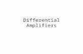 Differential Amplifiers. Outline Single-Ended Versus Differential Operation The transitions disturb the differential by equal amounts, leaving the difference.