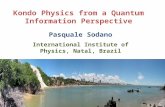 Kondo Physics from a Quantum Information Perspective Pasquale Sodano International Institute of Physics, Natal, Brazil 1.