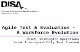Chief, Washington Operations Joint Interoperability Test Command Agile Test & Evaluation – A Workforce Evolution.
