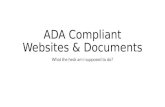 ADA Compliant Websites & Documents What the heck am I supposed to do?