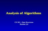 Analysis of Algorithms CS 302 - Data Structures Section 2.6.