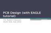 PCB Design (with EAGLE tutorial) TA: Robert Likamwa ELEC 424, Fall 2010.