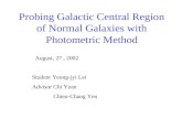 Probing Galactic Central Region of Normal Galaxies with Photometric Method August, 27, 2002 Student Yeong-jyi Lei Advisor Chi Yuan Chien-Chang Yen.