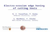 N. Z. Yussefian, P. Koshy McMaster University, Canada S. Buchholz, F. Klocke RWTH Aachen University, Germany Electro-erosion edge honing of cutting tools