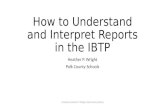 How to Understand and Interpret Reports in the IBTP Heather P. Wright Polk County Schools Created by Heather P. Wright, Polk County Schools.