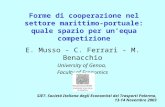 Forme di cooperazione nel settore marittimo-portuale: quale spazio per un’equa competizione E. Musso - C. Ferrari - M. Benacchio University of Genoa, Faculty.
