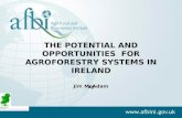 THE POTENTIAL AND OPPORTUNITIES FOR AGROFORESTRY SYSTEMS IN IRELAND by Jim McAdam.