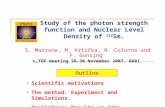 Study of the photon strength function and Nuclear Level Density of 152 Sm. S. Marrone, M. Krtička, N. Colonna and F. Gunsing n_TOF meeting 28-30 November.