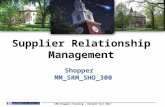 Supplier Relationship Management Shopper MM_SRM_SHO_300 SRM Shoppers Training - Revised Fall 2012.
