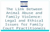 The Link Between Animal Abuse and Family Violence: Legal and Ethical Issues for Family Court Practitioners May 2014.