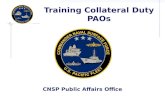 Training Collateral Duty PAOs CNSP Public Affairs Office.