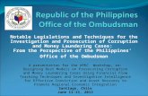 Notable Legislations and Techniques for the Investigation and Prosecution of Corruption and Money Laundering Cases: From the Perspective of the Philippines’