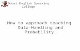Dubai English Speaking College How to approach teaching Data-Handling and Probability.