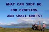 WHAT CAN SRDP DO FOR CROFTING AND SMALL UNITS?. Partners Crofting CommissionCrofting Commission Scottish Crofting FederationScottish Crofting Federation.