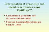 Fractionation of organelles and membrane vesicles using OptiPrep™ Competitive products are sucrose and Percoll® Sucrose-based publications go back to 1948.