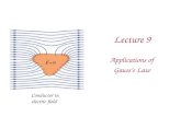 Lecture 9 Applications of Gauss’s Law Conductor in electric field.