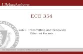 ECE Department: University of Massachusetts, Amherst ECE 354 Lab 3: Transmitting and Receiving Ethernet Packets.