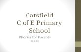 Catsfield C of E Primary School Phonics for Parents 31.1.13.