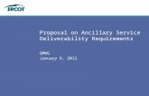 Proposal on Ancillary Service Deliverability Requirements QMWG January 6, 2012.
