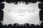 INTRO TO SHAKESPEARE AND THE ELIZABETHAN THEATRE Ms. Melvin.