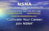 NSNA 45 Main Street, Suite 606 Brooklyn, NY 11201 718-210-0705FAX 718-797-1186 nsna@nsna.org  nsna@nsna.org.