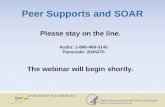 Peer Supports and SOAR Please stay on the line. Audio: 1-888-469-3145 Passcode: 2045270 The webinar will begin shortly.