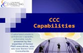 CCC Capabilities. OBJECTIVES  Understand client Interest and Needs areas  Discuss where CCC capabilities may match client needs  Informal – Ask Questions!