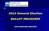 2012 General Election BALLOT MEASURES .