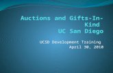 UCSD Development Training April 30, 2010. Agenda Auctions Definition Auction “Rules” IRS filing requirements Conducting Auctions.
