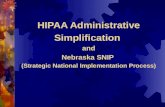 HIPAA Administrative Simplification and Nebraska SNIP (Strategic National Implementation Process)