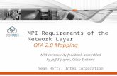 MPI Requirements of the Network Layer OFA 2.0 Mapping MPI community feedback assembled by Jeff Squyres, Cisco Systems Sean Hefty, Intel Corporation.
