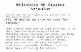 Wiltshire RE Starter Stimulus Starter ideas for the following key question from the 2011 Agreed Syllabus: KS1.10 How do we show we care for others? This.