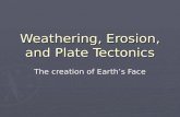 Weathering, Erosion, and Plate Tectonics The creation of Earth’s Face.