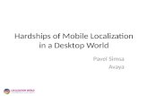 Hardships of Mobile Localization in a Desktop World Pavel Simsa Avaya.