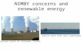 NIMBY concerns and renewable energy nulcear plant at Cattenom, France Danish wind farm near Copenhagen.