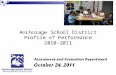 Anchorage School District Profile of Performance 2010-2011 Assessment and Evaluation Department October 24, 2011.